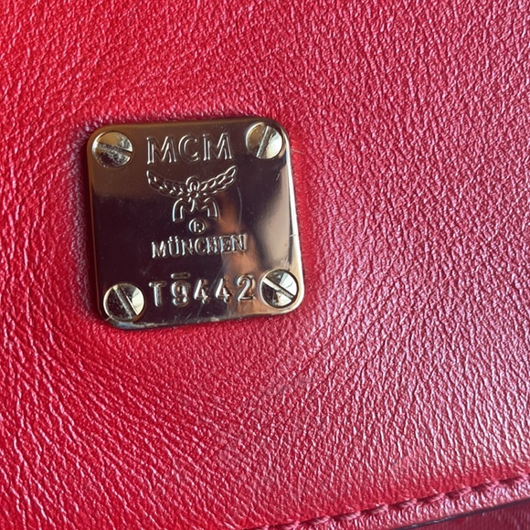 MCM RUBY RED Claudia Studs Bag
